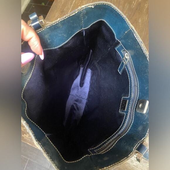 Fendi Tote Bag Zucca Zucchino Monogram FF Logo Brown Canvas Leather Vintage - Picture 11 of 13